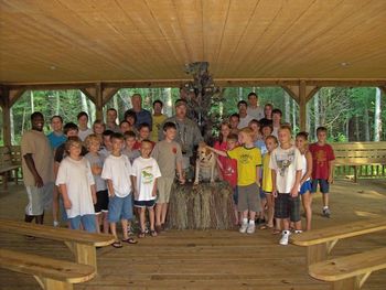 Roxy & Wally with the gang at a Wildlife Action Summer Adventure Camp.
