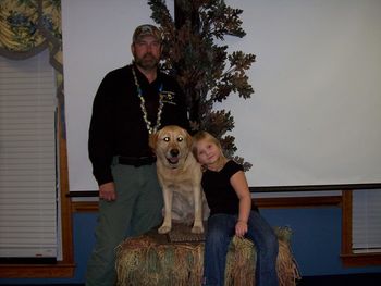 Roxy gave a CHRISTmas hug to Katherine Chilton at the Greenwood Baptist Church CHRISTmas party.
