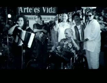 Eva Ybarra performs for “La Alondra de la Frontera,” Lydia Mendoza, in downtown San Antonio.
