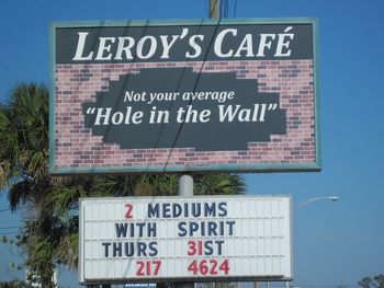 Two Mediums With Spirit at Leroy's Cafe
