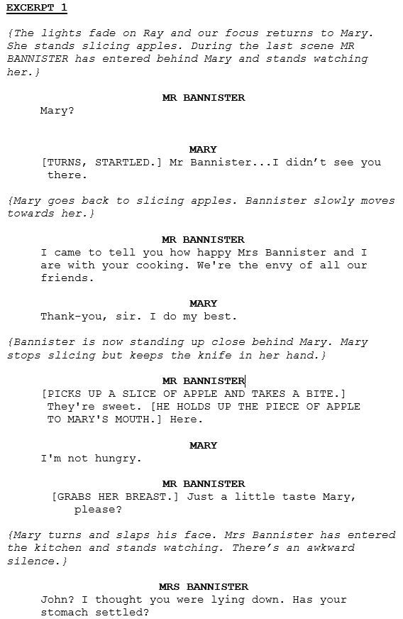 The Curious Career of Typhoid Mary - Script samples
