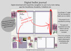 Digital Bullet Journal with Hyperlinks - Scribbling style