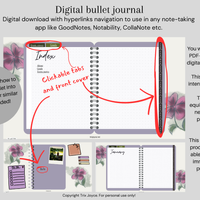 Digital Bullet Journal with Hyperlinks - Scribbling style