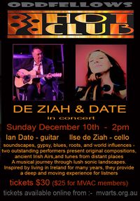 De Ziah & Date in concert @ Oddfellows Hall