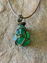 Wire Wrapped Sea Glass