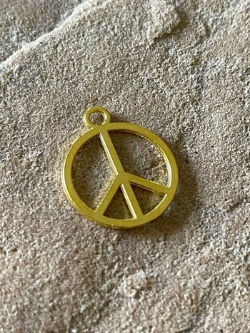 Gold Peace Symbol
