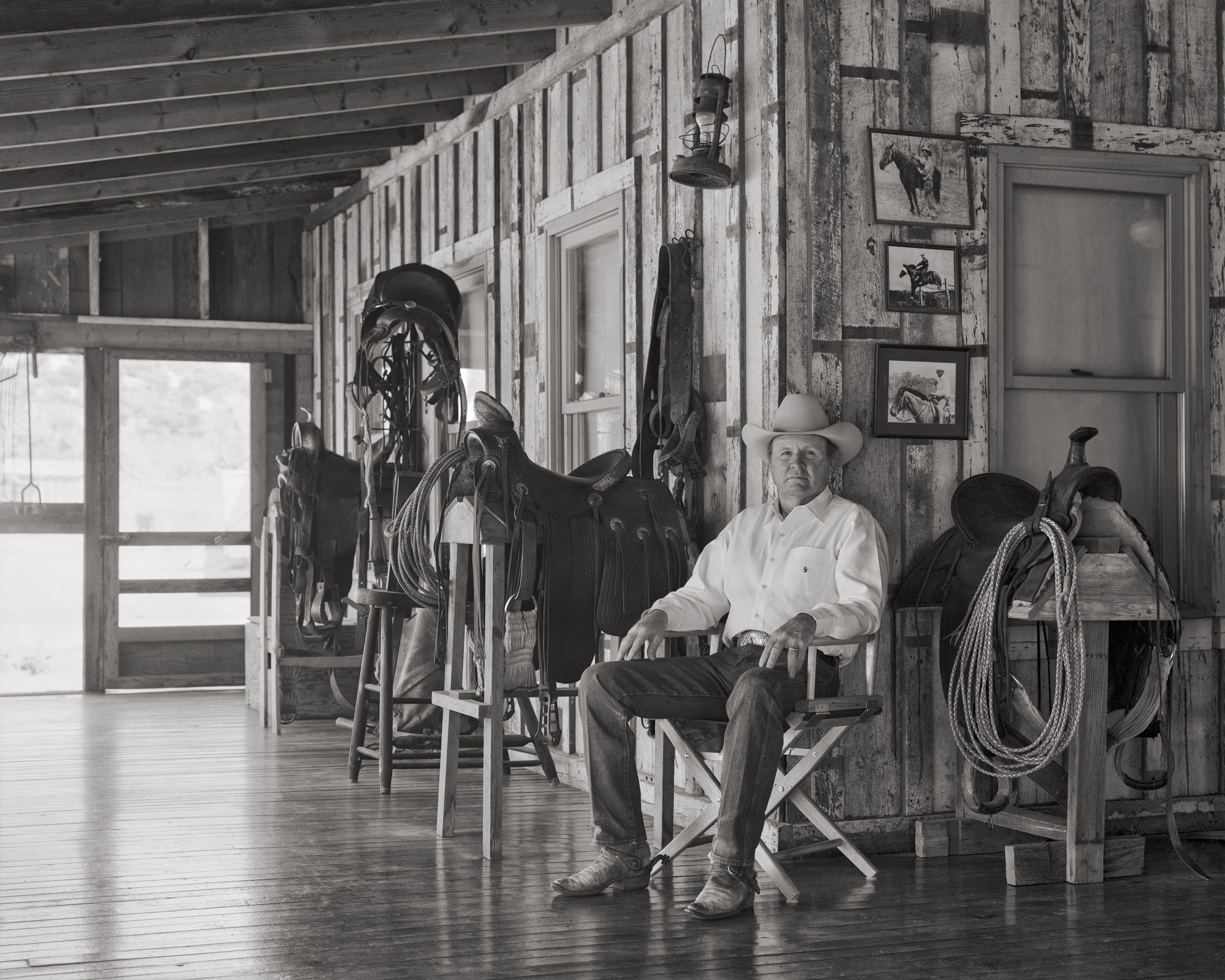 Buster Welch training a horse to cut cattle] - The Portal to Texas History