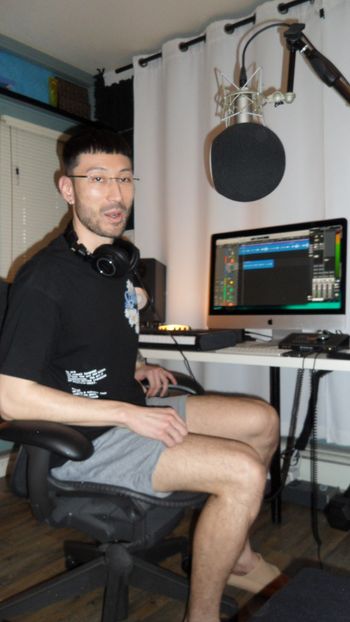 Producer Noah Levy in studio
