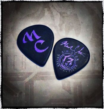 My Sinister guitar picks. Love 'em!
