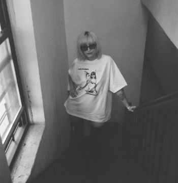 NYC indie songwriter and musician Zoë Fromer on film in New York, NY.
