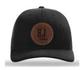 Leather Patch Hat Black