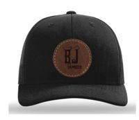 Leather Patch Hat Black