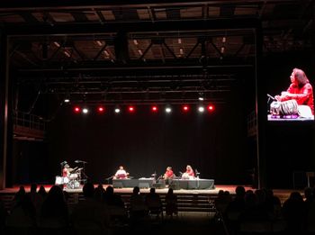 Ustad Zakir Hussain and Masters of Percussion tour 2021, Pezhham Akhavass, Marcus Gilmore, Anantha Krishna, on Sunday April 18 at the Gogue Performing Arts Center at the Auburn University, Alabama.
