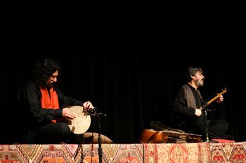 Master Hossein Alizadeh and Pezhham Akhavass at San Diego, May 10, 2015
