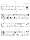 True as My Love, by Cynthia Marie - Romantic Piano Sheet Music