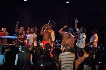 As soon as I took my shirt off a flock of birds attacked the audience then I sang my song. Creative Alliance Mad as a Hatter album release 2012

