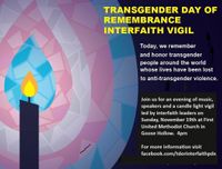 Transgender Day of Remembrance Interfaith Vigil