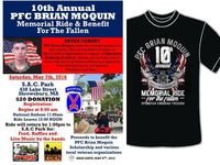 10th Annual PFC Brian Moquin Jr Memorial Ride and Benefit