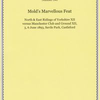 Signed L/E of 25 copies - Mold's Marvellous Feat... all-11 wickets in an innings, 1893