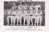 Cricket postcard-size photo - Lancashire CCC 1948