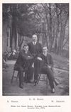 Edwardian cricket postcard - George Hirst, Schofield Haigh, and Wilfred Rhodes