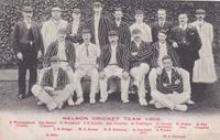Edwardian cricket postcard - Nelson CC 1905