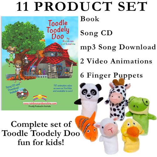 "Toodle Toodely Doo" 11 Product Signature Set for kids  by Rainbows and Sunshine