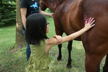 You don't get to paint on horses at home ;)
