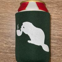 Smokin’ Beaver Can Coozie - GREEN