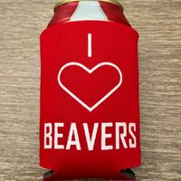 I ❤️ Beavers Can Coozie - RED