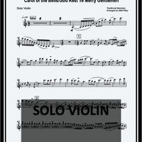 Carol of the Bells / God Rest Ye Merry Gentlemen (Violin Solo sheet music - Standard Version) by Matt Riley