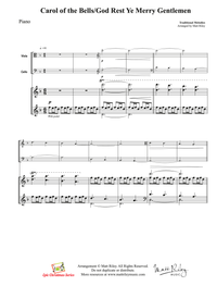 Carol of the Bells / God Rest Ye Merry Gentlemen - Viola/Cello/Piano