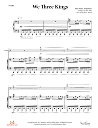 We Three Kings - Piano Accompaniment Sheet Music - Am (PDF)