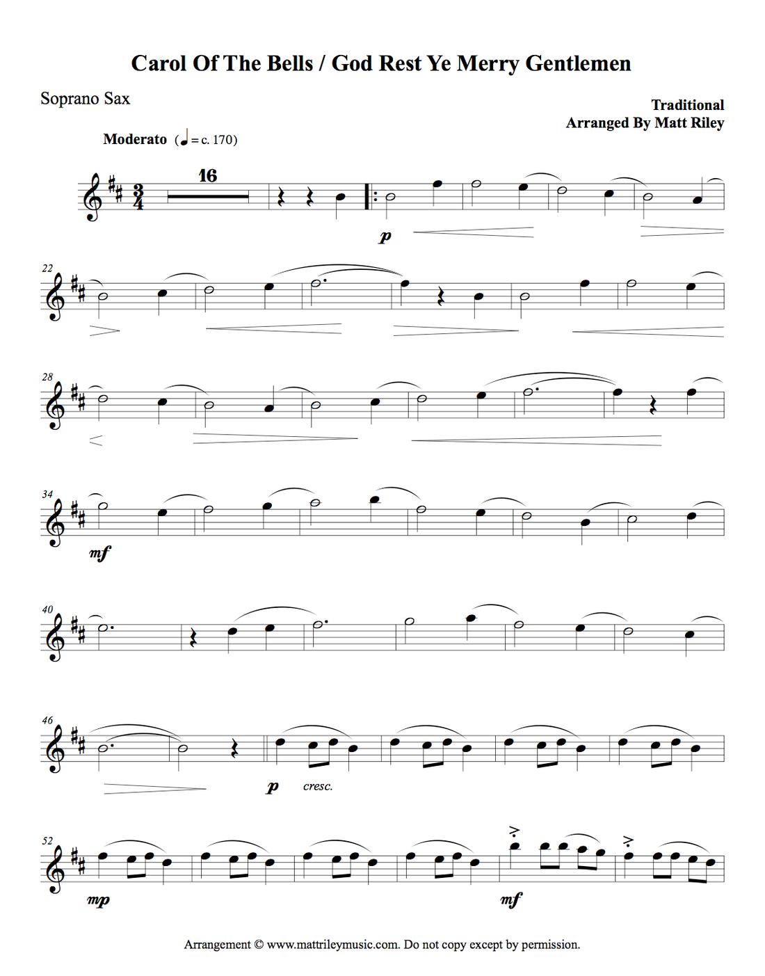 Soprano Sax page 1 preview
