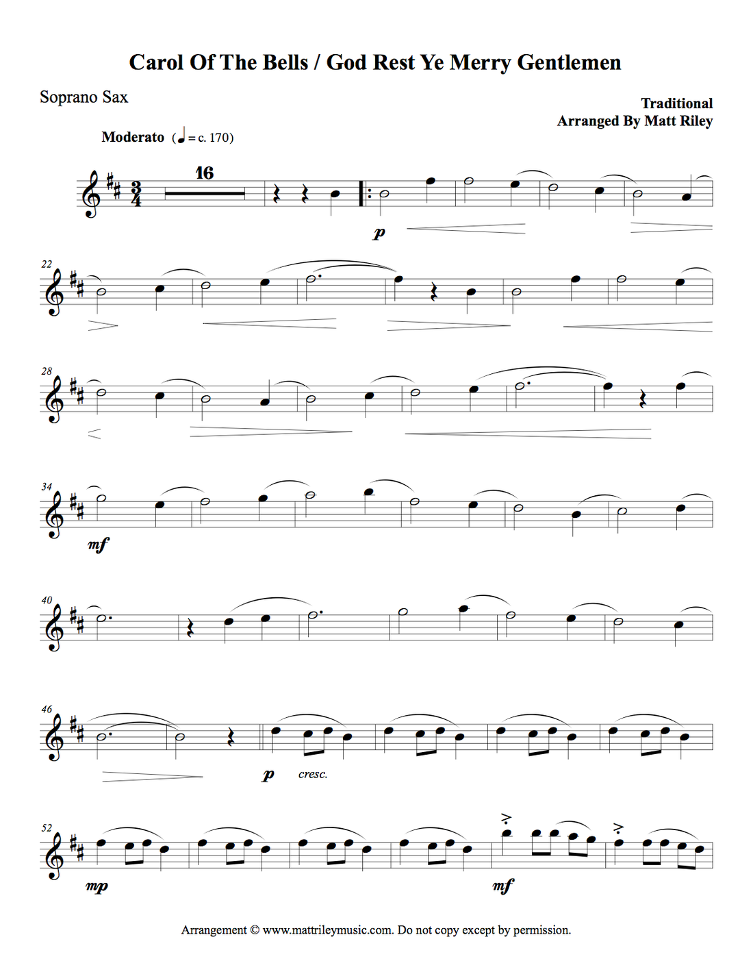 Soprano sax deals sheet music