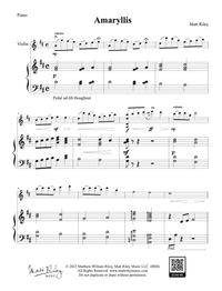 Amaryllis - Piano Accompaniment Sheet Music