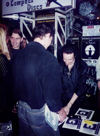 "Risen" CD signing at Seedy's, Pretoria, South Africa 1997
