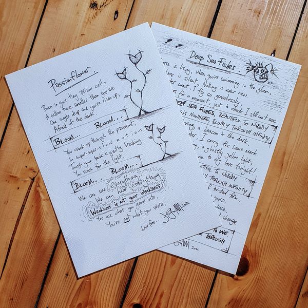 Crazy Autographed Lyric Sheets