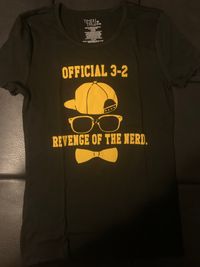 Revenge of the Nerd T-Shirts Black/Yellow Letters