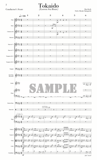 Tokaido (Eastern Sea Route) Score for Smaller Orchestra