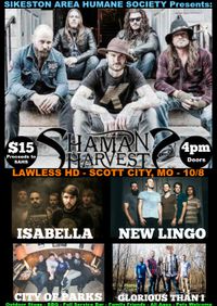 SAHS Presents: SHAMAN'S HARVEST w/ Isabella, New Lingo, City of Parks, and Glorious Than I