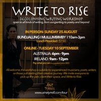 WRITE TO RISE - ONLINE - Decolonising Writing Workshop for AUS/IRE timezones