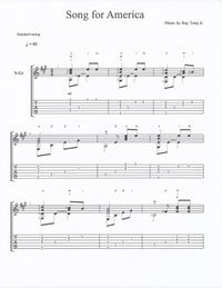 Song for America TABS/NOTATION