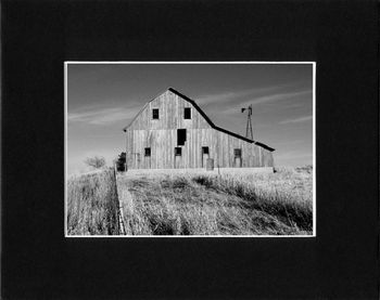 Barn on a hill in rural Illinois.
