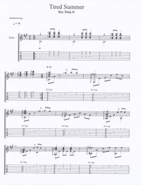 Tired Summer  Sheet music tabs