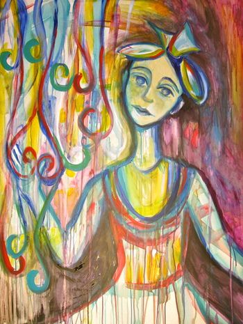 "Live Painting" 2010 36" x 48" Acrylic on canvas Sold
