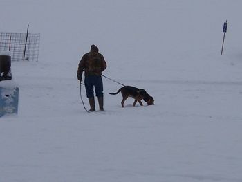 Doc and one of our hounds on the trail 12/5/10
