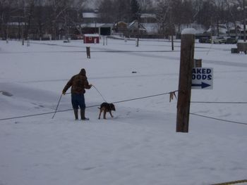 one of our hounds working his trail. 12/5/10
