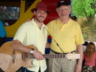 Hanging with former senator  Joe Lieberman
