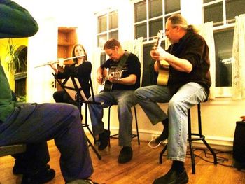 Playing with Rusty Crowell and Tom Harwell at a XFS House Concert on 1/8/11.
